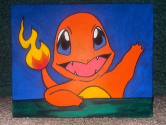 Original Hand-Painted Pokémon Inspired Canvas 8x10