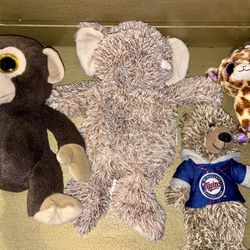 Plush Stuffed Animals- TY Monkey, Bear
