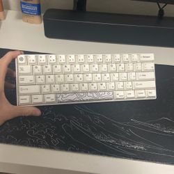 Rk61 Keyboard New Key caps And Banana Cream Switches 