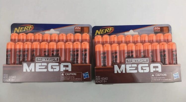 2 Nerf N-Strike MEGA Whistler Darts 20 Pack each Brand New