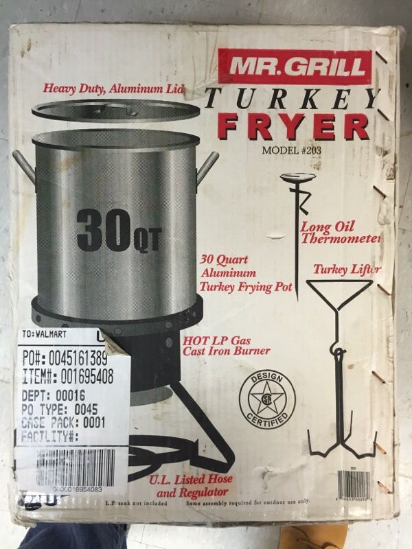 Mr Grill 30 Qt Turkey Fryer Model #203