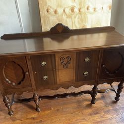 Solid Wool Antique Buffet/server/side Table 