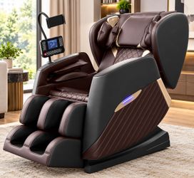 New in box Full Body Zero Gravity Massage Chair with Built-in LCD Control Panel & Phone Holder