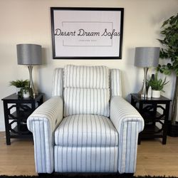 Stickley Chester Power Wall Recliner - Striped Pattern - Delivery Available  