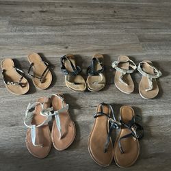 Ladies Flat Sandals Sz 6.5/7