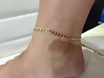 Tobilleras  de oro laminado chapado en 14k