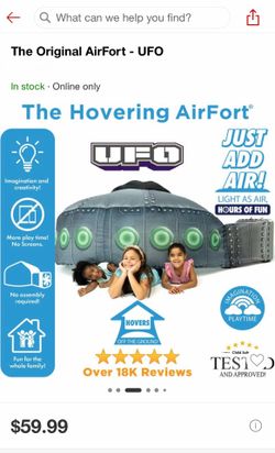 UFO/Alien Airfort Inflatable Fort for Kids! Play Tent