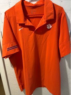 Clemson Tigers Polo Shirt Men's XL Orange Nike Dri-Fit On Field CQ5251-888