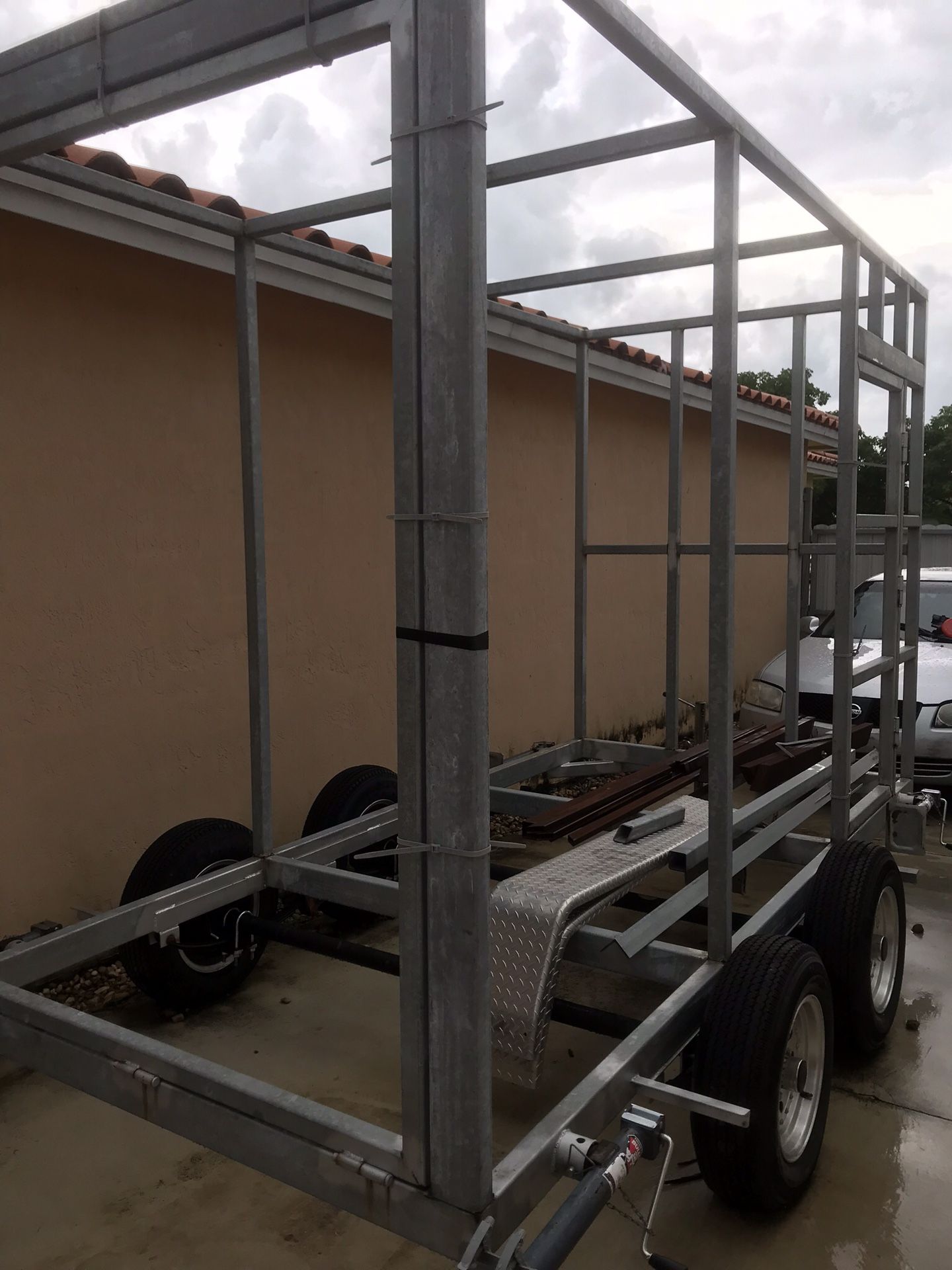 Unfinished utility trailer