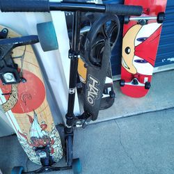 One Halo Scooter And A Prybar Scooter 