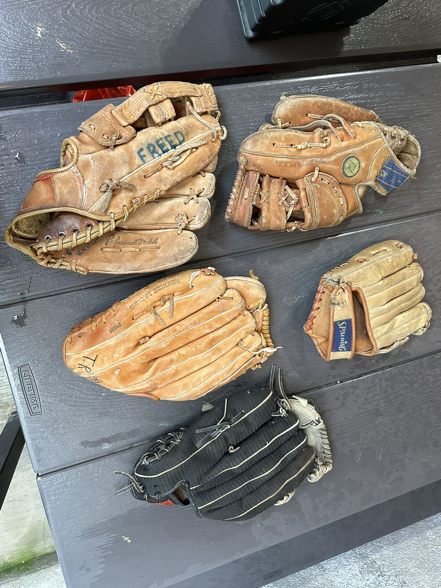Baseball Glove Lot 5pcs 