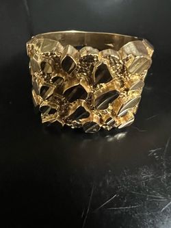 Chunky 10k gold nugget ring