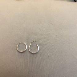 Real Silver Hoop Earrings