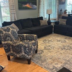 Sofa, Loveseat & Chair