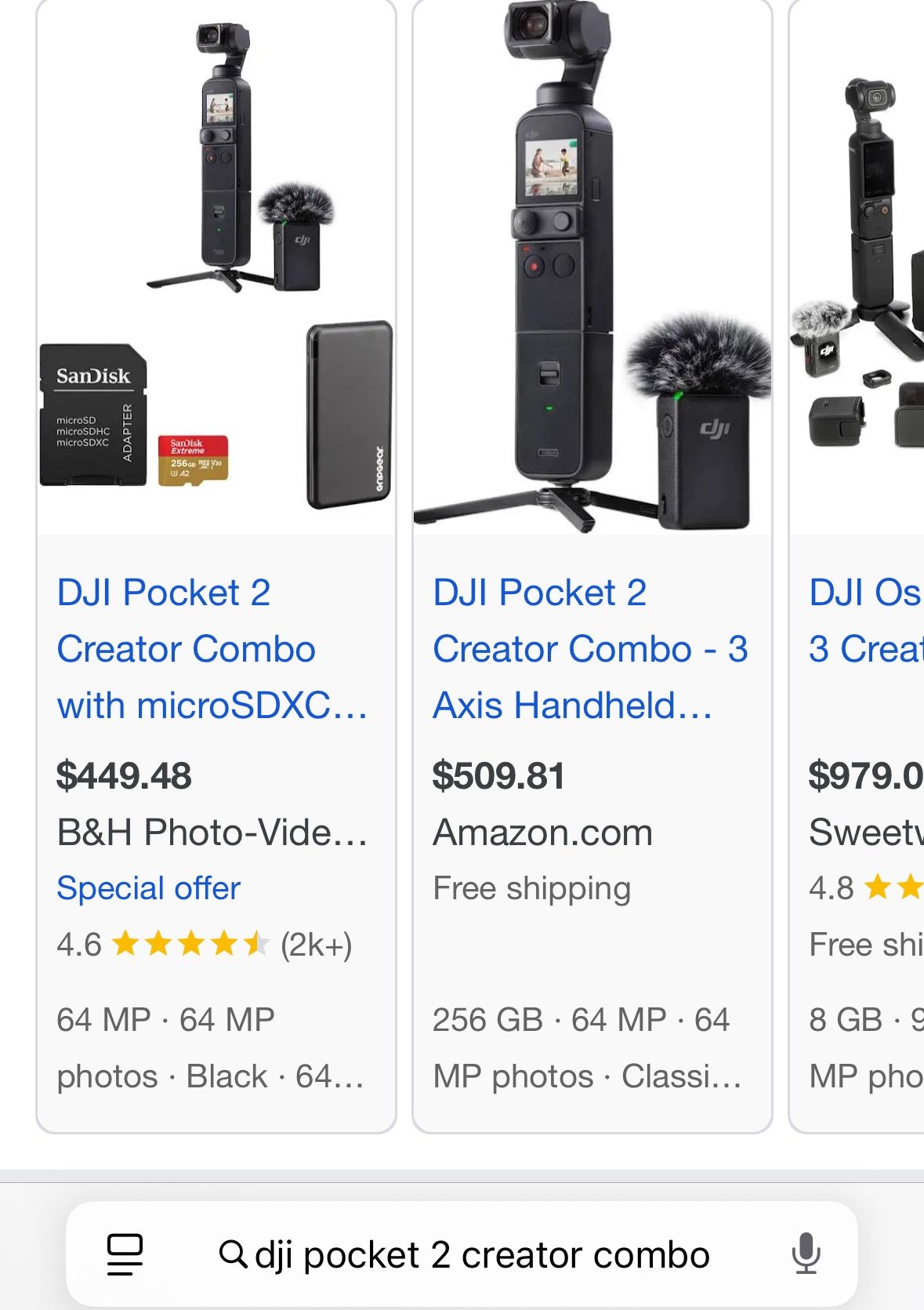 DJI POCKET 2 CAMERA CREATOR COMBO