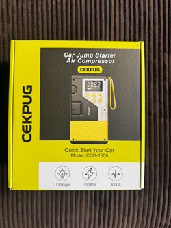 CEKPUG Car Jump Starter Air Compressor CQB-1508