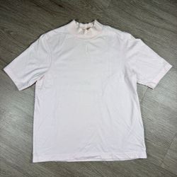 Light Pink Mock Neck Short Sleeve Top