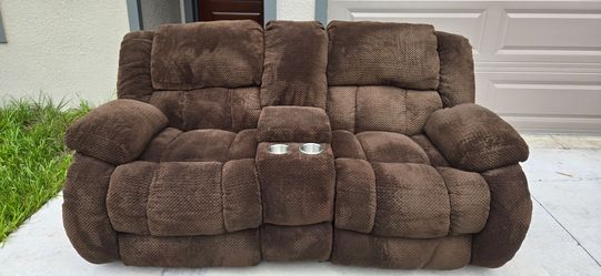 Love seat with recliners