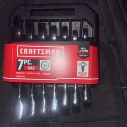 Craftsman 7 Pc Stubby Ratcheting Wrench Set SAE