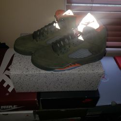 Jordan 5 Olive And Orange