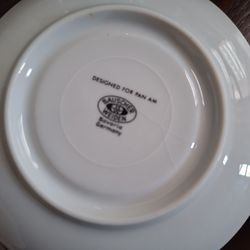 Porcelaine Bavaria germany  pan am vintage  coffee  plate