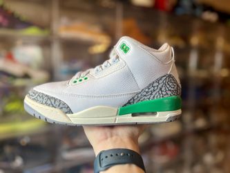 Size 7.5 Women / 6 Men - Jordan 3 Retro ‘Lucky Green’