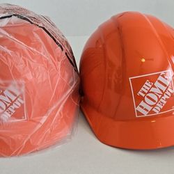 2 New Home Depot Hard Hats 