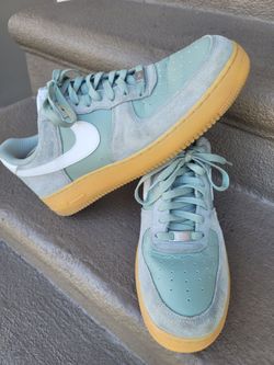 Nike Air Force 1 Low Suede Teal Gum Sole size 12