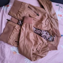 used faux leather jacket
