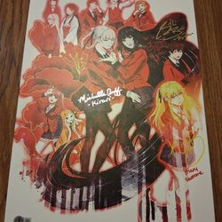 Autographed Kakegurui Metal Poster 