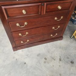 Wood Dresser  2 Deep Drawer 450 