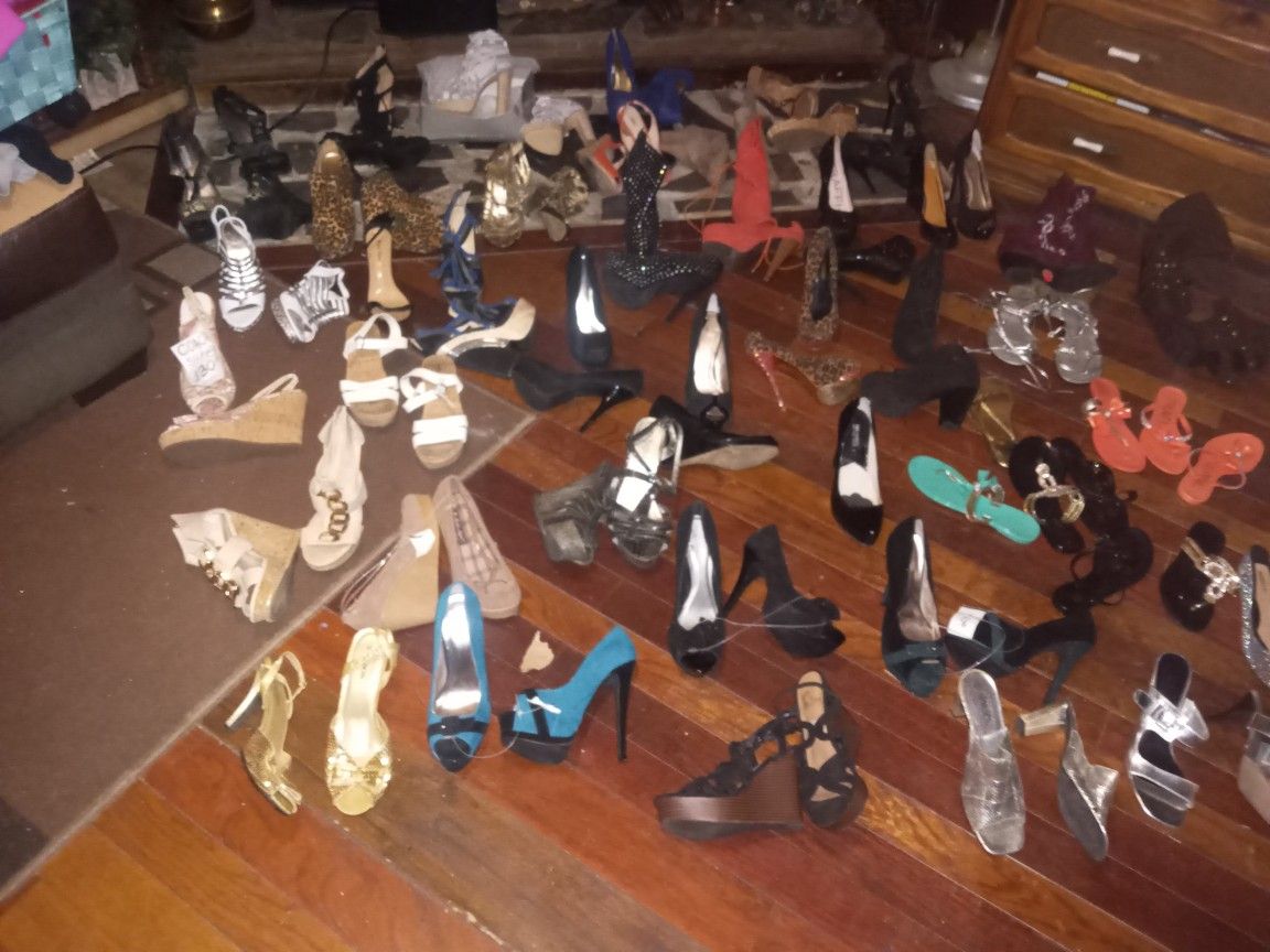 Wedges And High Heels Size 7 And 8 $10 Eaxh