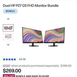 2 Dual HP P27 G5 Unopened 