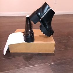 Genuine Leather Boots,  ankle high, Platforms Sz 7.5-8