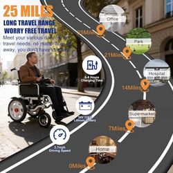 Power Electric Mobility Foldable Wheelchair 