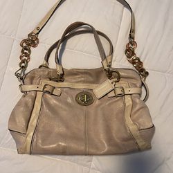 Coach Limited Edition Napa Leather Bag With Crossbody 