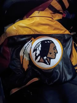 CLASSIC Throwback NFL Washington redskins leather jacket for only $250