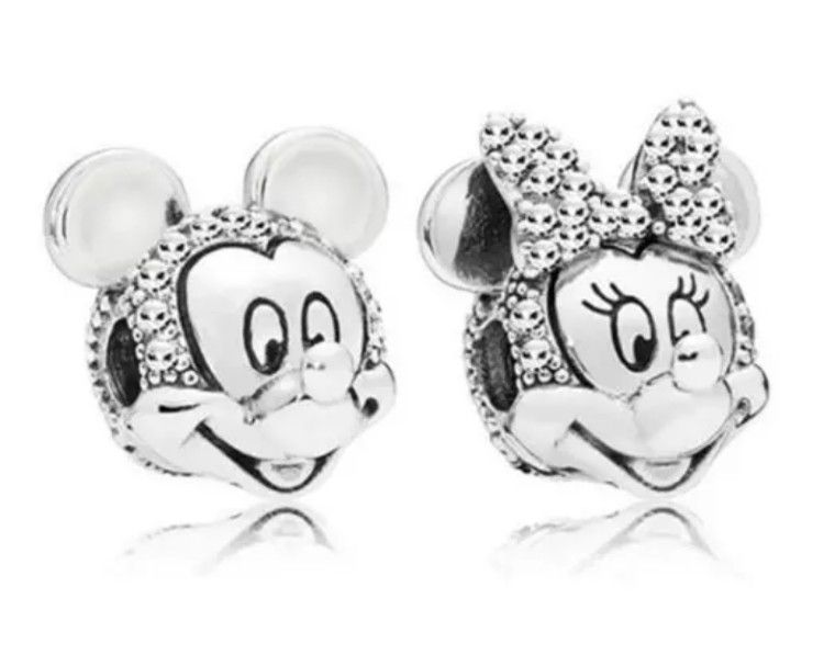 Mickey and Minnie mouse Handmade European charm set