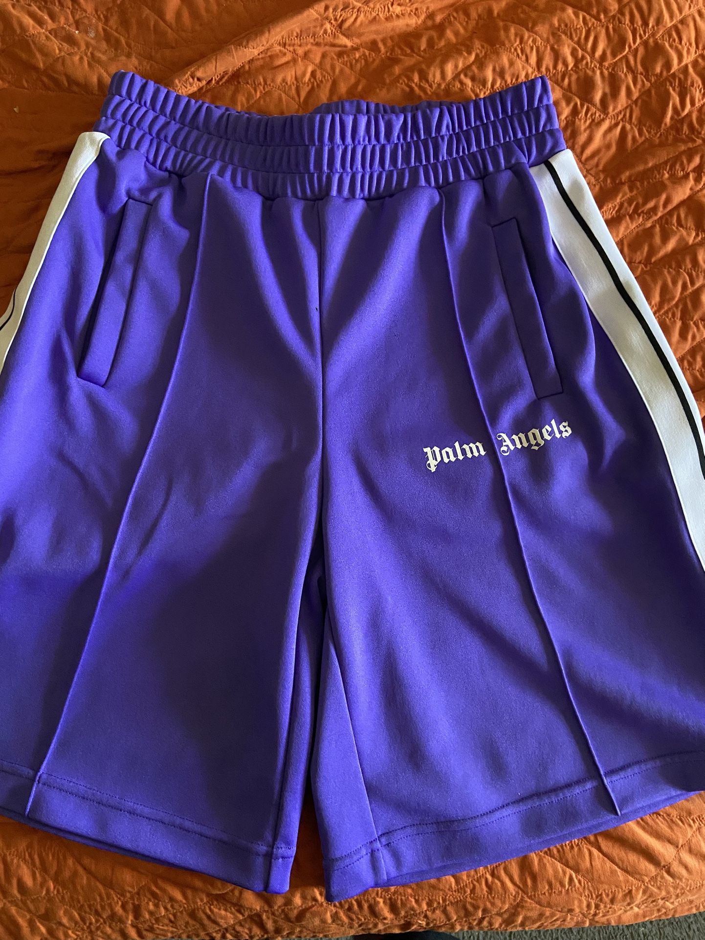 Palm Angels Mens Purple Shorts Size Medium