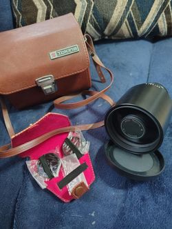 Vintage Tokina 500mm 1:8 RMC Lense w/ 3 Filters & Case New No Box