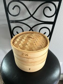 Bamboo Steamer Basket – Natural Wood – Kitchen Cooking