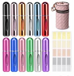 8pk Refillable, Portable, Travel Size Perfume Bottles and Bag