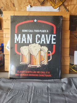 Funny Drinking Metal Sign 13"x16"