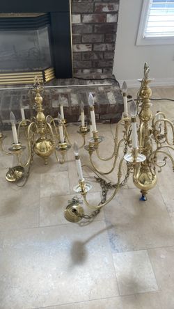 Three chandeliers