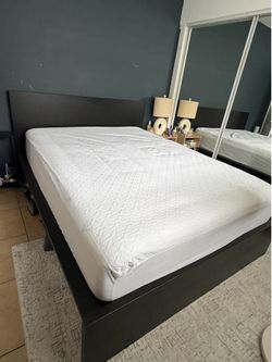 IKEA Queen Sturdy  Bed Frame – Black