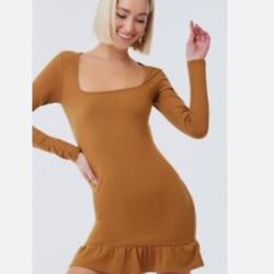 Brand New Forever 21 Brown Bodycon Dress