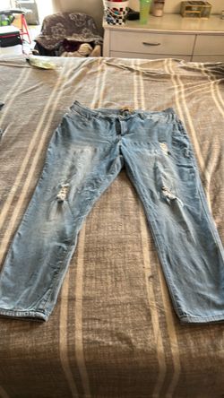 Light Wash Distressed Denim Jeans