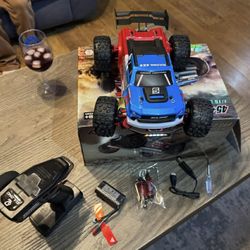 1/16 RC Cars 45 KPH, 4WD All Terrain RC Truck, Offroad High Speed Remote Control Car with 2 Batteries, 60 Min Runtime, Hobby Grade RC Vehicle for Teen