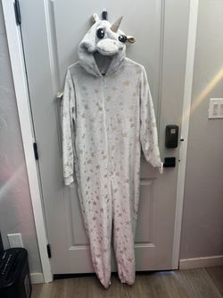 Adult Onesie Unicorn with zip front closure