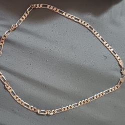 24" 14k Gold Figaro Chain Necklace